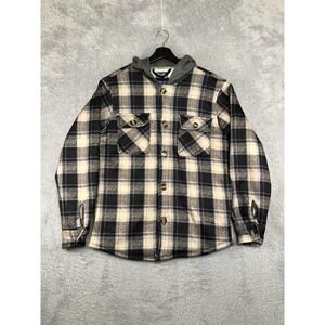Brooklyn Best Jacket Mens S Multicolor NWT Flannel Sherpa Lined Fleece Hooded
